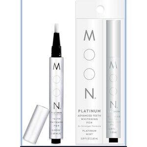 MOON Teeth Whitening Pen, Platinum Mint, 0.09 Fl Oz, Gentle on Teeth, Whitens